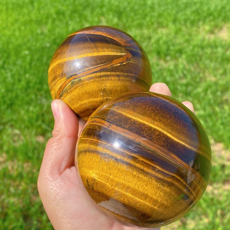 70mm+ Natural Tiger Eye Jasper Sphere,Quartz Crystal Ball,Home Decor,Reiki Heal,Crystal Gifts,Mineral Specimen,Divination Ball,Prophecy Ball