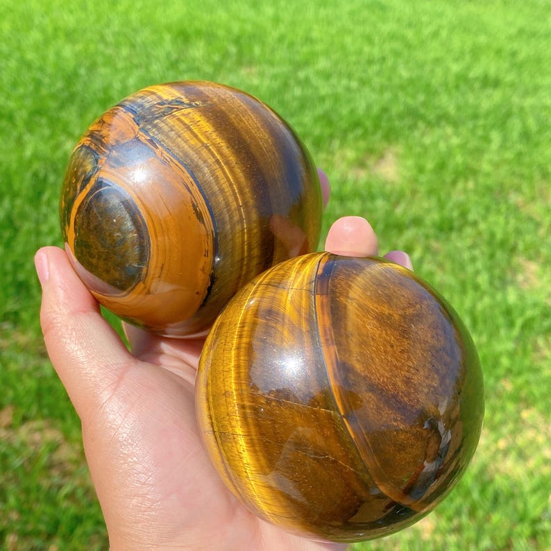 70mm+ Natural Tiger Eye Jasper Sphere,Quartz Crystal Ball,Home Decor,Reiki Heal,Crystal Gifts,Mineral Specimen,Divination Ball,Prophecy Ball