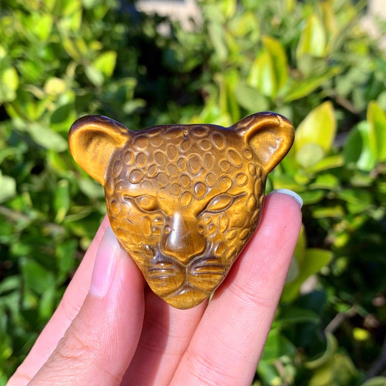 2" Natural Tiger's Eye Leopard,Quartz Crystal Leopard ,Quartz Animal Carving,Home Decor,Crystal Gifts,Energy Crystals,Crystal Heal 1PC