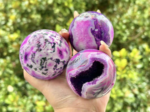 1PC 50mm+ Purple Moss Agate Sphere,Quartz Crystal,Crystal Ball Carving,Reiki Healing Crystal,Home Decor,Energy Crystal,Crystal gifts