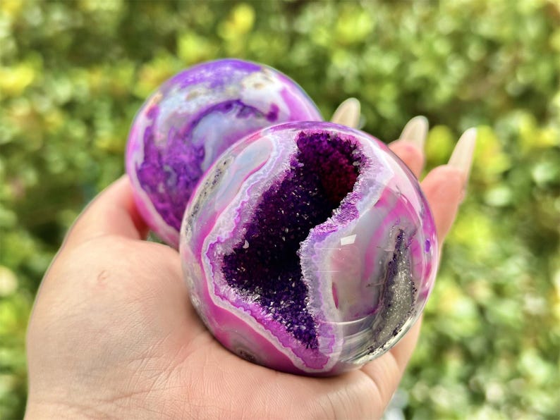 1PC 50mm+ Purple Moss Agate Sphere,Quartz Crystal,Crystal Ball Carving,Reiki Healing Crystal,Home Decor,Energy Crystal,Crystal gifts