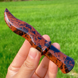 4.7" Natural Red Obsidian Knife,Crystal Hand-Carved Knife,Quartz Crystal Knife,Crystal Dagger,Home Decoration,Reiki Healing,Crystal Gifts