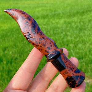 4.7" Natural Red Obsidian Knife,Crystal Hand-Carved Knife,Quartz Crystal Knife,Crystal Dagger,Home Decoration,Reiki Healing,Crystal Gifts