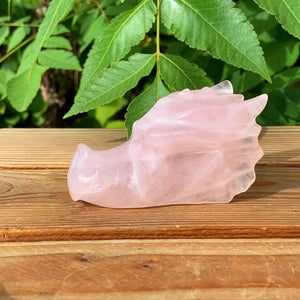 3“ Natural Rose Quartz Dragon Skull,Crystal Skull,Crystal Dragon,Dragon Sculpture,Crystal Heal,Mineral specimen,Crystal Gift,Home Decor