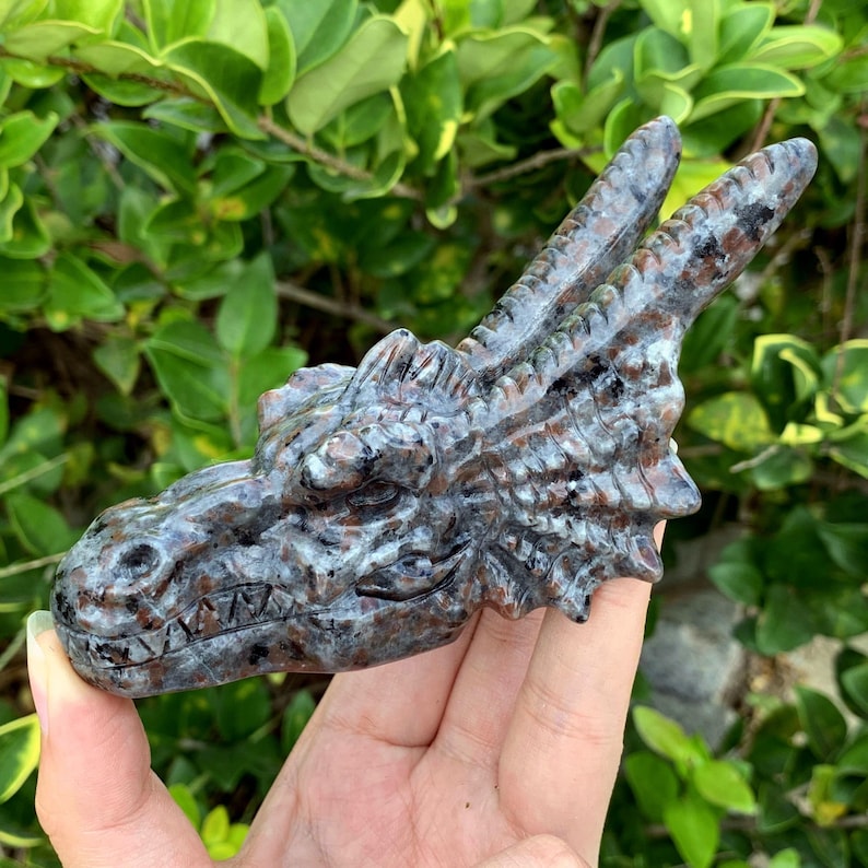 4.7‘’ Natural Hand Carved Yooperlite Dragon,Crystal Quartz Dragon,Crystal Animal,Home Decoration,Crystal Chakra,Reiki Healing,Crystal Gifts