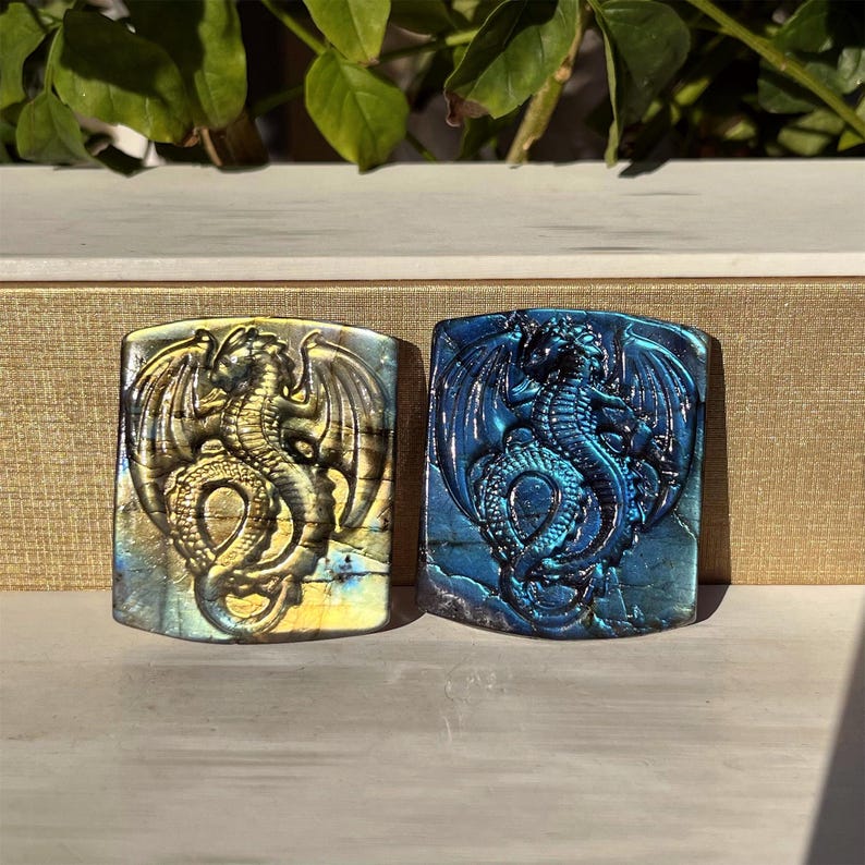 1.8‘’ Natural Labradorite Fly Dragon, Quartz Crystal Dragon, Home Decoration, Reiki Healing, Crystal Chakra, Mineral Specimen, Crystal Gifts