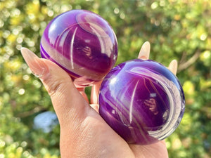 1PC 50mm+ Purple Agate Sphere,Quartz Crystal,Crystal Ball Carving,Reiki Healing Crystal,Home Decor,Energy Crystal,Crystal gifts 1PC