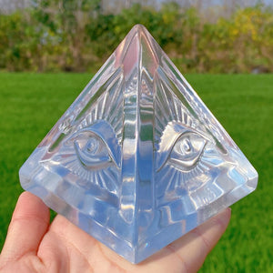 1PC Clear Smelting Pyramid,Quartz Crystal Pyramid,Crystal Energy,Rock,Reiki Healing,Home Decoration,Crystal Gift,Mineral Specimen 900g+