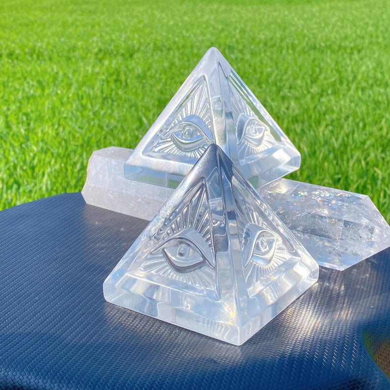 1PC Clear Smelting Pyramid,Quartz Crystal Pyramid,Crystal Energy,Rock,Reiki Healing,Home Decoration,Crystal Gift,Mineral Specimen 900g+