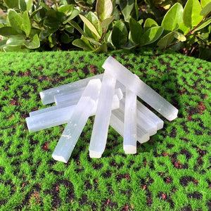 10cm Selenite Stick, Natural Selenite Charging Stick, Energy Cleansing Crystal, Healing Wand, White Selenite, Purifying Energy Charger.