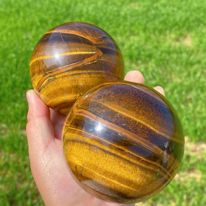 70mm+ Natural Tiger Eye Jasper Sphere,Quartz Crystal Ball,Home Decor,Reiki Heal,Crystal Gifts,Mineral Specimen,Divination Ball,Prophecy Ball