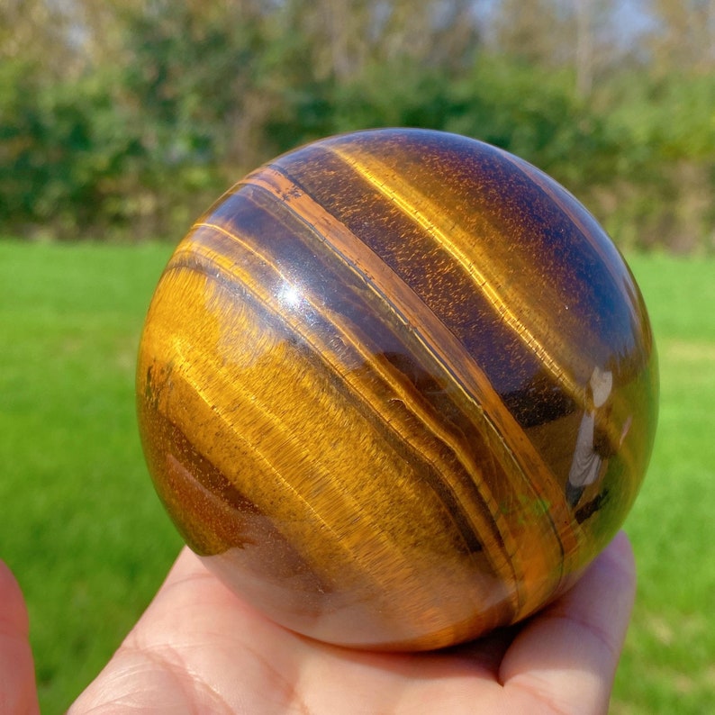 70mm+ Natural Tiger Eye Jasper Sphere,Quartz Crystal Ball,Home Decor,Reiki Heal,Crystal Gifts,Mineral Specimen,Divination Ball,Prophecy Ball
