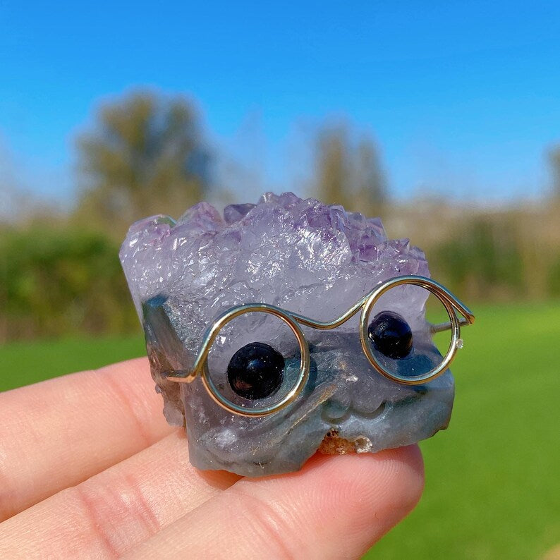 Natural Amethyst Cluster Friends,Quartz Crystal Figure Statue,Christmas Gift,Crystal Magic Scepter,Home Decor,Crystal Heal,Crystal Gifts