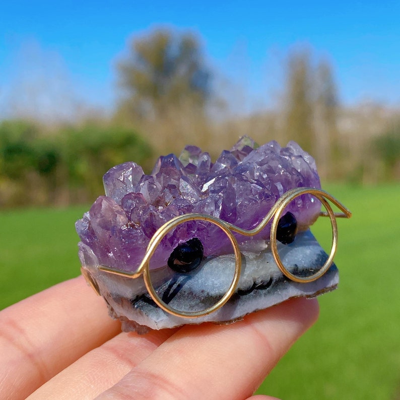 Natural Amethyst Cluster Friends,Quartz Crystal Figure Statue,Christmas Gift,Crystal Magic Scepter,Home Decor,Crystal Heal,Crystal Gifts