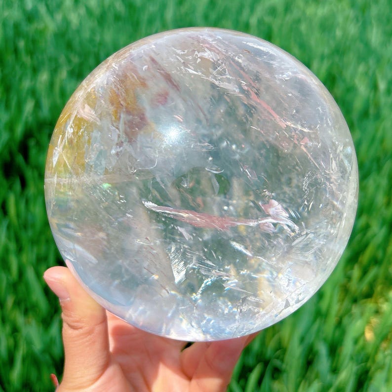 128mm/6.6LB Natural Clear Smoky Quartz Sphere,Large Crystal sphere,Crystal Healing,Crystal Collection,Divination Ball,Prophecy Ball