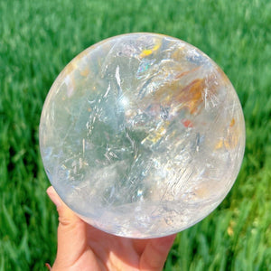 128mm/6.6LB Natural Clear Smoky Quartz Sphere,Large Crystal sphere,Crystal Healing,Crystal Collection,Divination Ball,Prophecy Ball