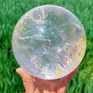 128mm/6.6LB Natural Clear Smoky Quartz Sphere,Large Crystal sphere,Crystal Healing,Crystal Collection,Divination Ball,Prophecy Ball