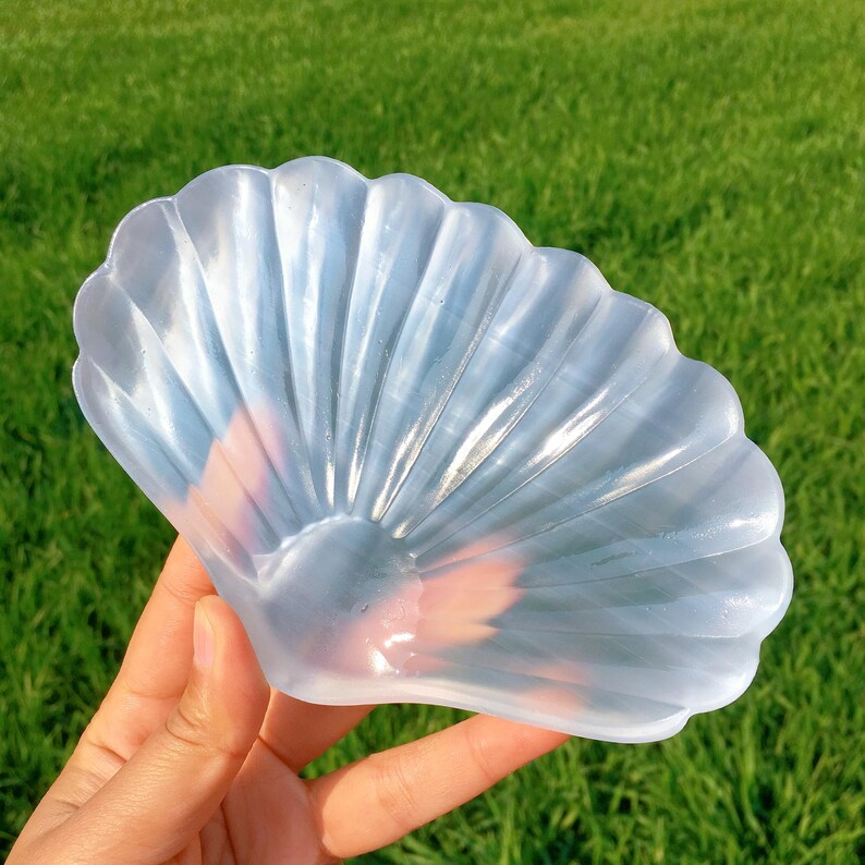 6" Natural Selenite Shell,Satin Spar Selenite Shell,Crystal Energy,Home Decoration,Gifts,Reiki Healing,Jewelry Demagnetization