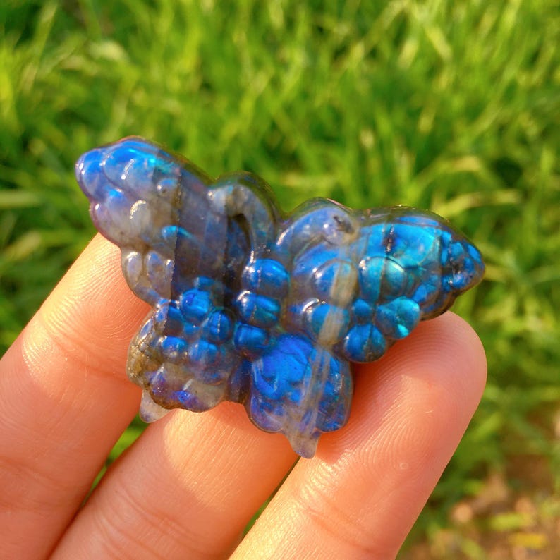 Labradorite Crystal Butterfly,Crystal Carving,Crystal Butterfly,Reiki Healing,Home Decoration,Crystal Energy,Mineral Samples,Crystal Gifts