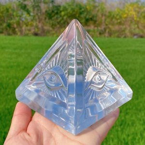 1PC Clear Smelting Pyramid,Quartz Crystal Pyramid,Crystal Energy,Rock,Reiki Healing,Home Decoration,Crystal Gift,Mineral Specimen 900g+
