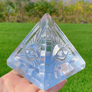 1PC Clear Smelting Pyramid,Quartz Crystal Pyramid,Crystal Energy,Rock,Reiki Healing,Home Decoration,Crystal Gift,Mineral Specimen 900g+