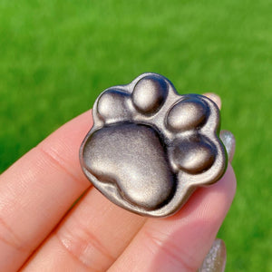 1PC Natural Silver Obsidian Cat Paw,Quartz Crystal Paw,Crystal Animal,Reiki Healing,Home Decor,Crystal Gift,Mineral Specimen,Christmas Gift