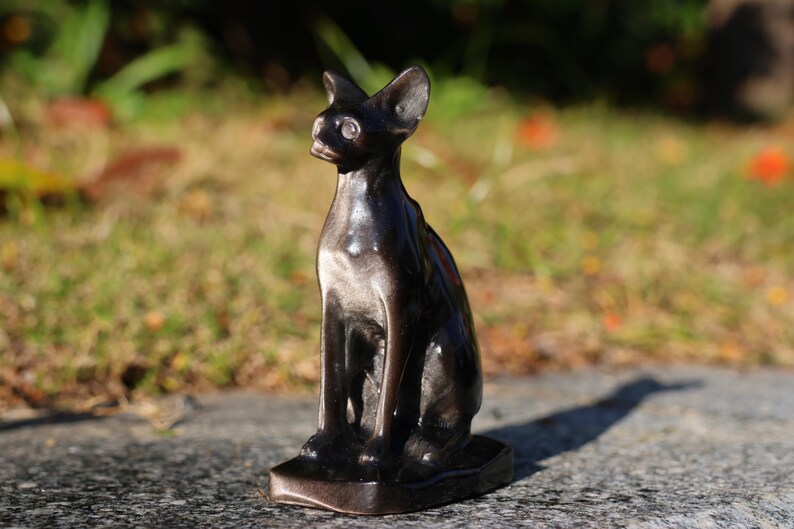 3.5" Natural silver Obsidian Hairless Cat ,Quartz Crystal Carved ,Crystal Heal Reiki,Home decoration,Crystal Sculpture,Mineral,Crystal Gifts