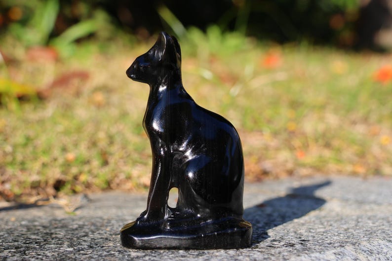 3.5" Natural silver Obsidian Hairless Cat ,Quartz Crystal Carved ,Crystal Heal Reiki,Home decoration,Crystal Sculpture,Mineral,Crystal Gifts