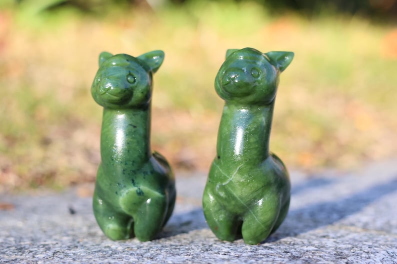 2.8" Natural Jade alpaca,Quartz Crystal Carved ,Crystal Heal Reiki,Home decoration,Crystal Sculpture,Mineral,Crystal Gifts