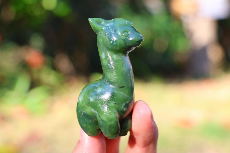 2.8" Natural Jade alpaca,Quartz Crystal Carved ,Crystal Heal Reiki,Home decoration,Crystal Sculpture,Mineral,Crystal Gifts