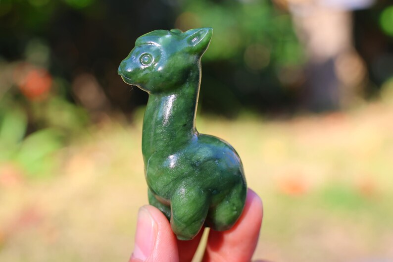 2.8" Natural Jade alpaca,Quartz Crystal Carved ,Crystal Heal Reiki,Home decoration,Crystal Sculpture,Mineral,Crystal Gifts