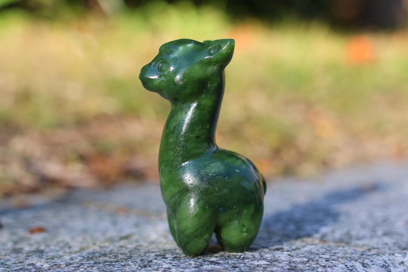 2.8" Natural Jade alpaca,Quartz Crystal Carved ,Crystal Heal Reiki,Home decoration,Crystal Sculpture,Mineral,Crystal Gifts