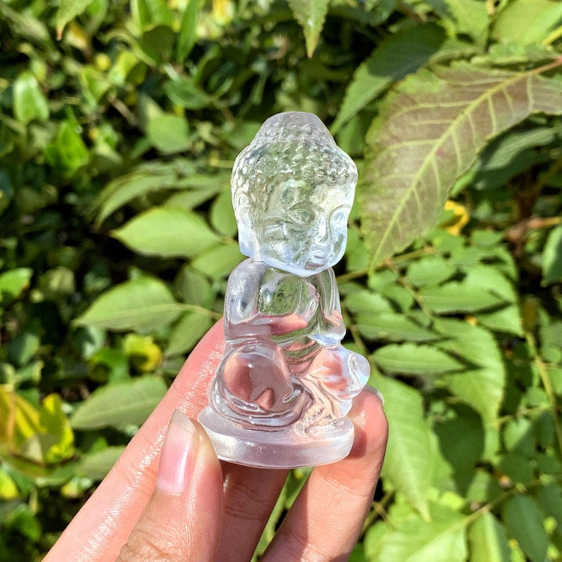 2.7“ Natural Clear Quartz Buddha,Crystal Buddha,Quartz Buddha,Buddha Sculpture,Crystal Heal,Mineral specimen,Crystal Gift,Home Decor 1pc