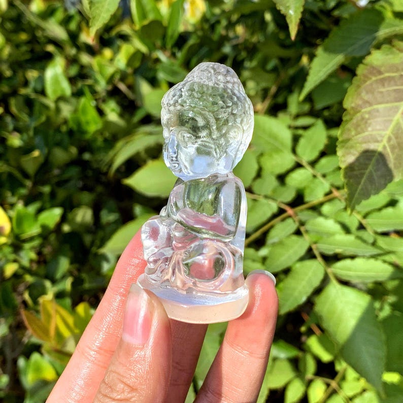 2.7“ Natural Clear Quartz Buddha,Crystal Buddha,Quartz Buddha,Buddha Sculpture,Crystal Heal,Mineral specimen,Crystal Gift,Home Decor 1pc