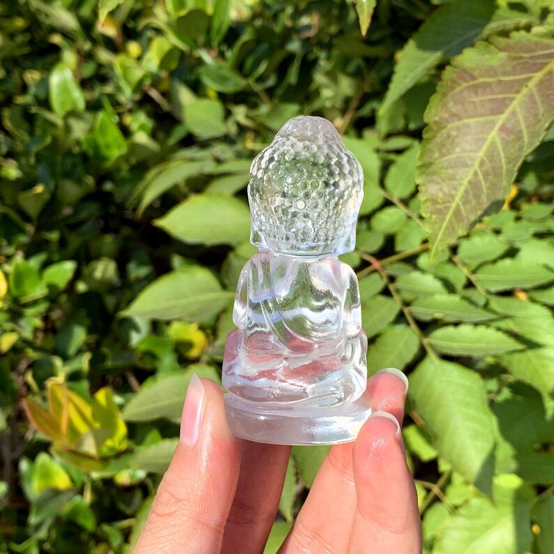 2.7“ Natural Clear Quartz Buddha,Crystal Buddha,Quartz Buddha,Buddha Sculpture,Crystal Heal,Mineral specimen,Crystal Gift,Home Decor 1pc