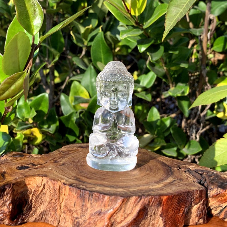 2.7“ Natural Clear Quartz Buddha,Crystal Buddha,Quartz Buddha,Buddha Sculpture,Crystal Heal,Mineral specimen,Crystal Gift,Home Decor 1pc