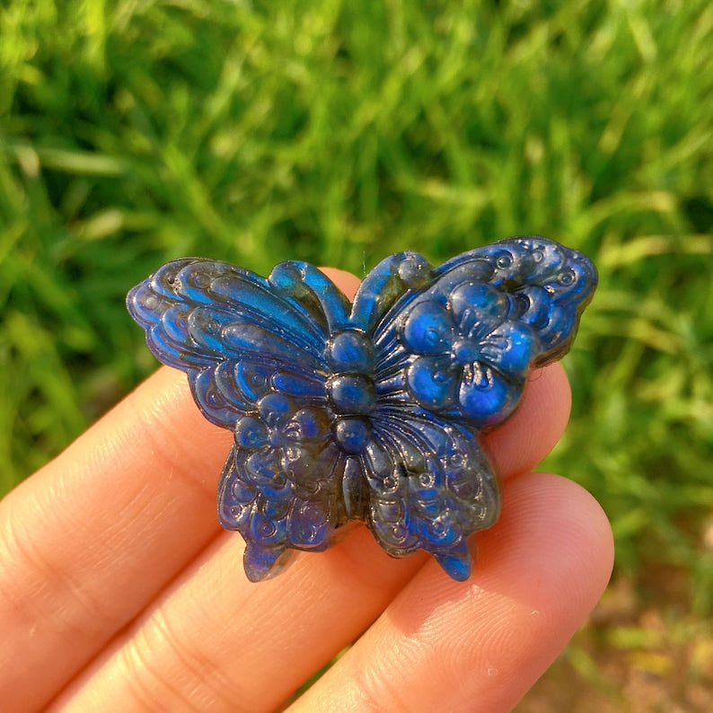 Labradorite Crystal Butterfly,Crystal Carving,Crystal Butterfly,Reiki Healing,Home Decoration,Crystal Energy,Mineral Samples,Crystal Gifts