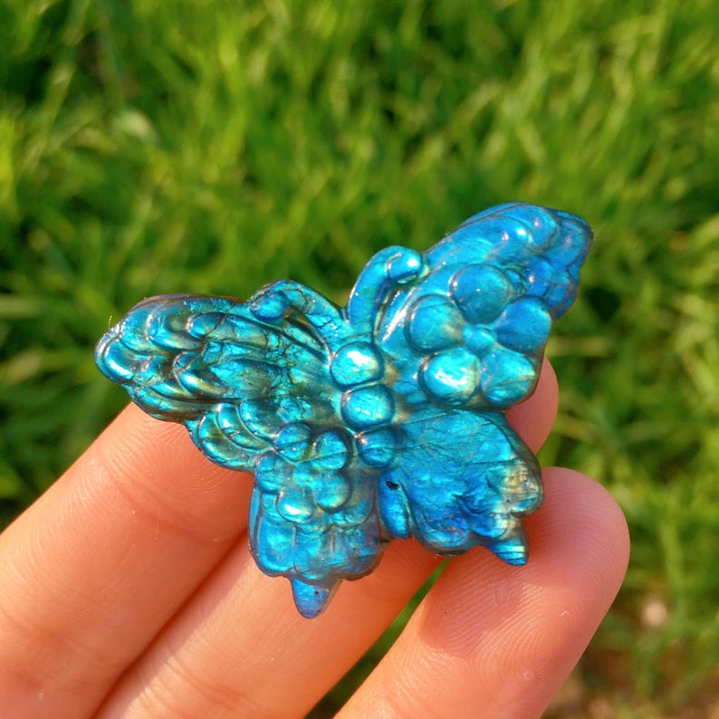 Labradorite Crystal Butterfly,Crystal Carving,Crystal Butterfly,Reiki Healing,Home Decoration,Crystal Energy,Mineral Samples,Crystal Gifts