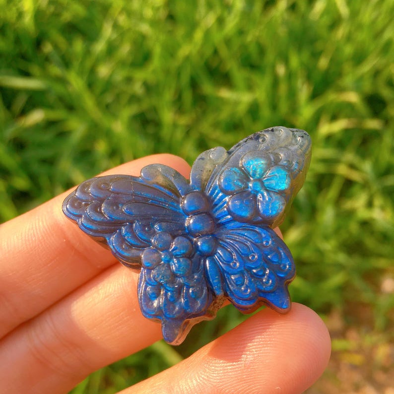 Labradorite Crystal Butterfly,Crystal Carving,Crystal Butterfly,Reiki Healing,Home Decoration,Crystal Energy,Mineral Samples,Crystal Gifts