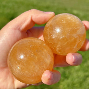 50mm+ Natural Yellow iceland Spar Quartz Crystal Sphere,Quartz Crystal Ball,Calcite Ball,Home Decoration,,Crystal Healing,Crystal Gifts