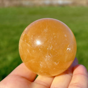 50mm+ Natural Yellow iceland Spar Quartz Crystal Sphere,Quartz Crystal Ball,Calcite Ball,Home Decoration,,Crystal Healing,Crystal Gifts