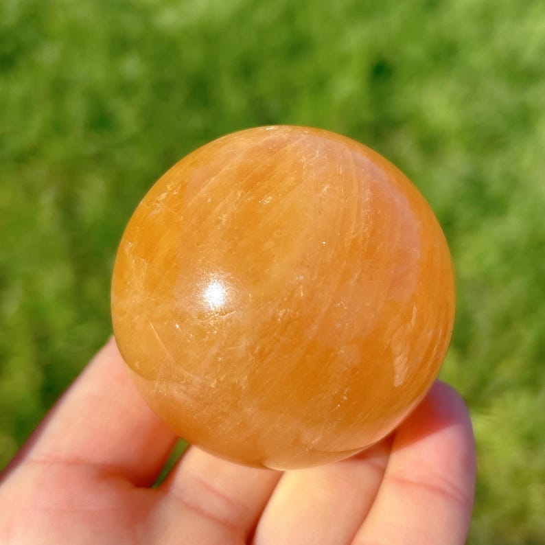 50mm+ Natural Yellow iceland Spar Quartz Crystal Sphere,Quartz Crystal Ball,Calcite Ball,Home Decoration,,Crystal Healing,Crystal Gifts
