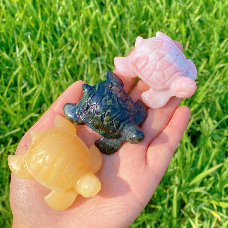 2" Natural Crystal Sea Turtle,Crystal Turtles,Reiki Heal,Crystal Gifts,Crystal Animals,Energy Crystal,Crystal Sculpture