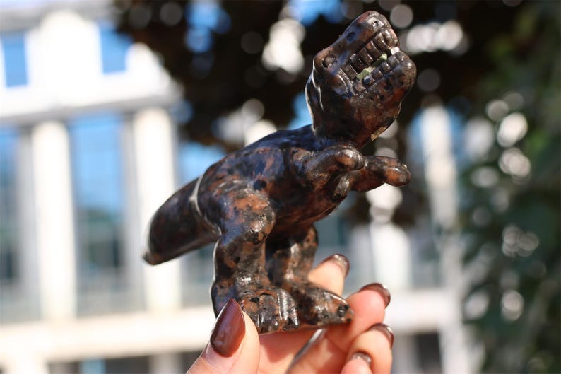 4" Natural yooperlite dinosaur ,Quartz Crystal Carved ,Crystal Heal Reiki,Home decoration,Crystal Sculpture,Mineral,Crystal Gifts