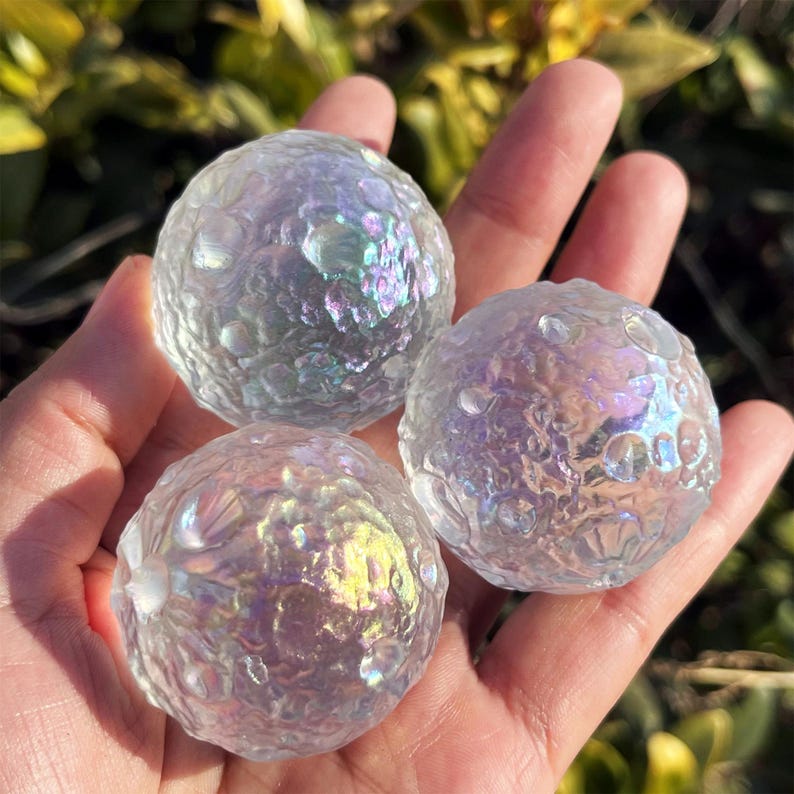 1.5''Titanium Rainbow Moon Ball,Crystal Moon ball,Quartz Sphere,Reiki Healing,Crystal Collection,Crystal Energy,Home Decoration,Crystal Gift