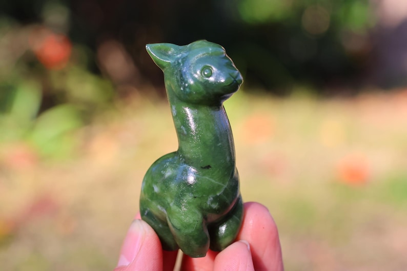 2.8" Natural Jade alpaca,Quartz Crystal Carved ,Crystal Heal Reiki,Home decoration,Crystal Sculpture,Mineral,Crystal Gifts