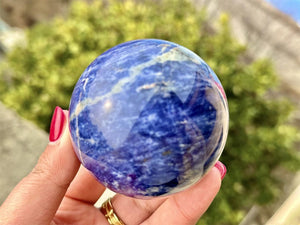 1PC 50mm+ Natural Sodalite Sphere,Quartz Crystal,Sodalite ball by hand,Reiki Healing Crystal,Home Decor,Energy Crystal,Crystal gifts 1PC