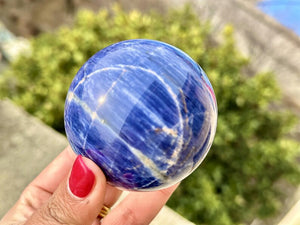 1PC 50mm+ Natural Sodalite Sphere,Quartz Crystal,Sodalite ball by hand,Reiki Healing Crystal,Home Decor,Energy Crystal,Crystal gifts 1PC