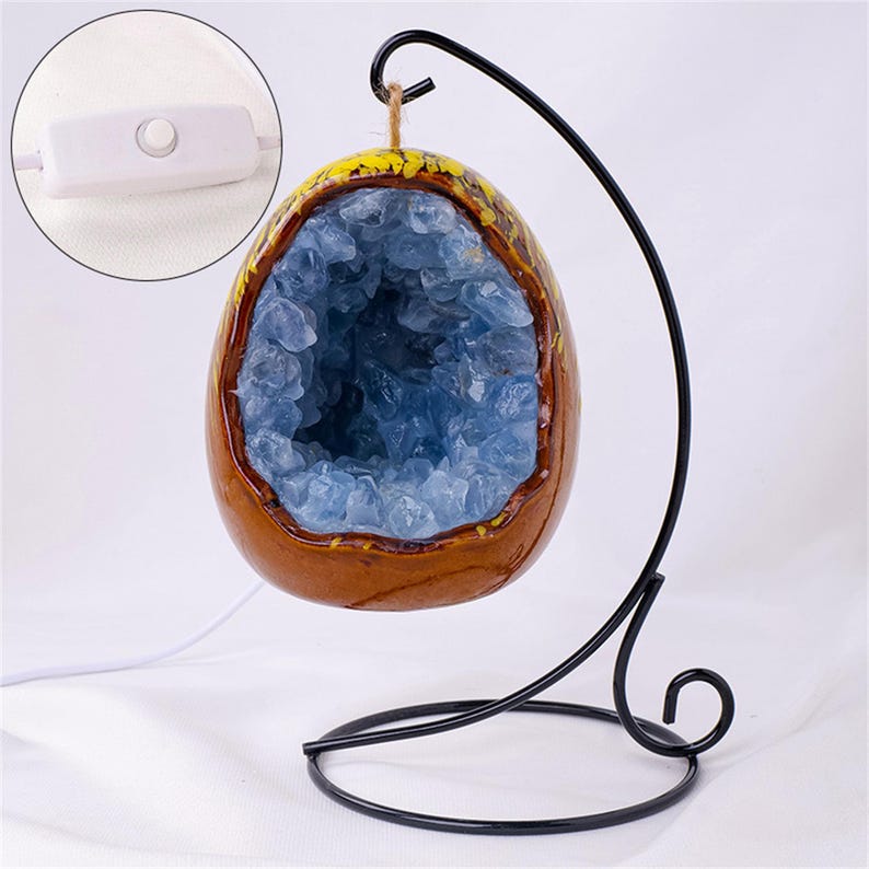 4"+ Natural Amethyst Hand Carved Cluster Dinosaur egg Night light,Crystal Quartz Stone Lamp,Citrine night light,Home Decor,Crystal Gifts 1PC