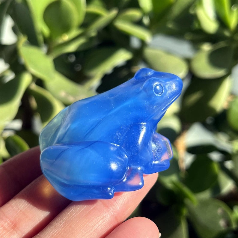 2'' Opalite Frog,Quartz Crystal Frog Sculpture, Crystal Animal, Home Decoration, Mineral Specimens Crystal Chakra, Reiki Heal, Crystal Gifts